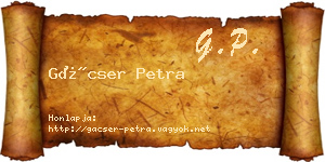 Gácser Petra névjegykártya